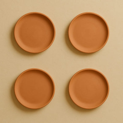 Terracotta 8 - Inch Wall Plate | Handcrafted Decorative Plate – Wall Decor on Brown Living™. SKU: WP-1. Img 4.