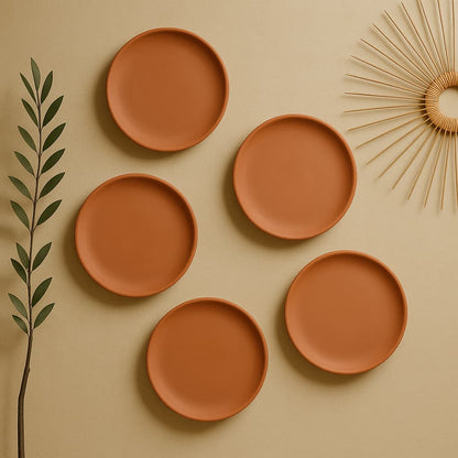 Terracotta 8 - Inch Wall Plate | Handcrafted Decorative Plate – Wall Decor on Brown Living™. SKU: WP-2. Img 8.