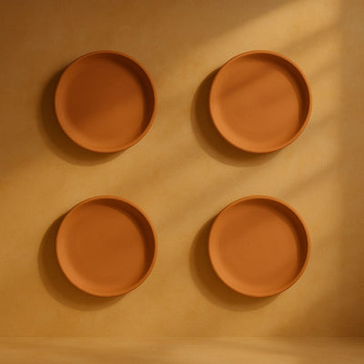 Terracotta 8 - Inch Wall Plate | Handcrafted Decorative Plate – Wall Decor on Brown Living™. SKU: WP-2A. Img 6.