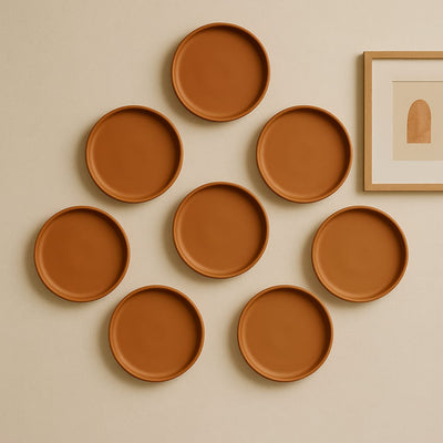 Terracotta 8 - Inch Wall Plate | Handcrafted Decorative Plate – Wall Decor on Brown Living™. SKU: WP-4. Img 26.