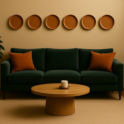 Terracotta 8 - Inch Wall Plate | Handcrafted Decorative Plate – Wall Decor on Brown Living™. SKU: WP-4. Img 28.