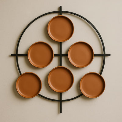 Terracotta 8 - Inch Wall Plate | Handcrafted Decorative Plate – Wall Decor on Brown Living™. SKU: WP-4. Img 29.