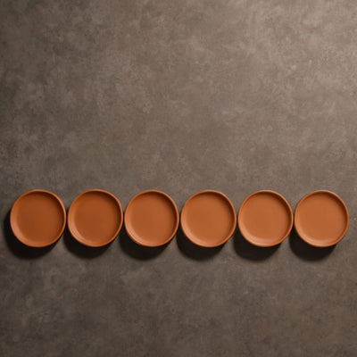 Terracotta 8 - Inch Wall Plate | Handcrafted Decorative Plate – Wall Decor on Brown Living™. SKU: WP-4. Img 30.