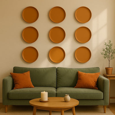 Terracotta 8 - Inch Wall Plate | Handcrafted Decorative Plate – Wall Decor on Brown Living™. SKU: WP-5. Img 25.
