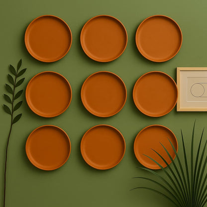 Terracotta 8 - Inch Wall Plate | Handcrafted Decorative Plate – Wall Decor on Brown Living™. SKU: WP-7. Img 24.