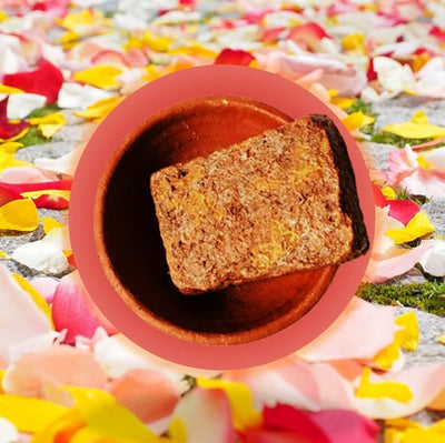 Terracotta Block Aroma Diffuser with Clay Bowl | Red - Rose Fragrance – Fragrance Diffusers on Brown Living™. SKU: BLSPGTBADREDRSF1. Img 1.