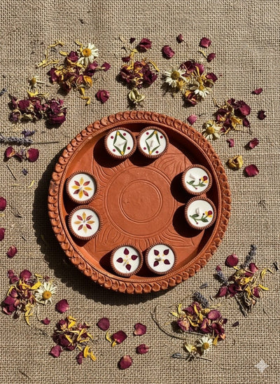Terracotta Diyas - Small - Set of 8 – Candles & Fragrances on Brown Living™. SKU: GRDYA02. Img 3.