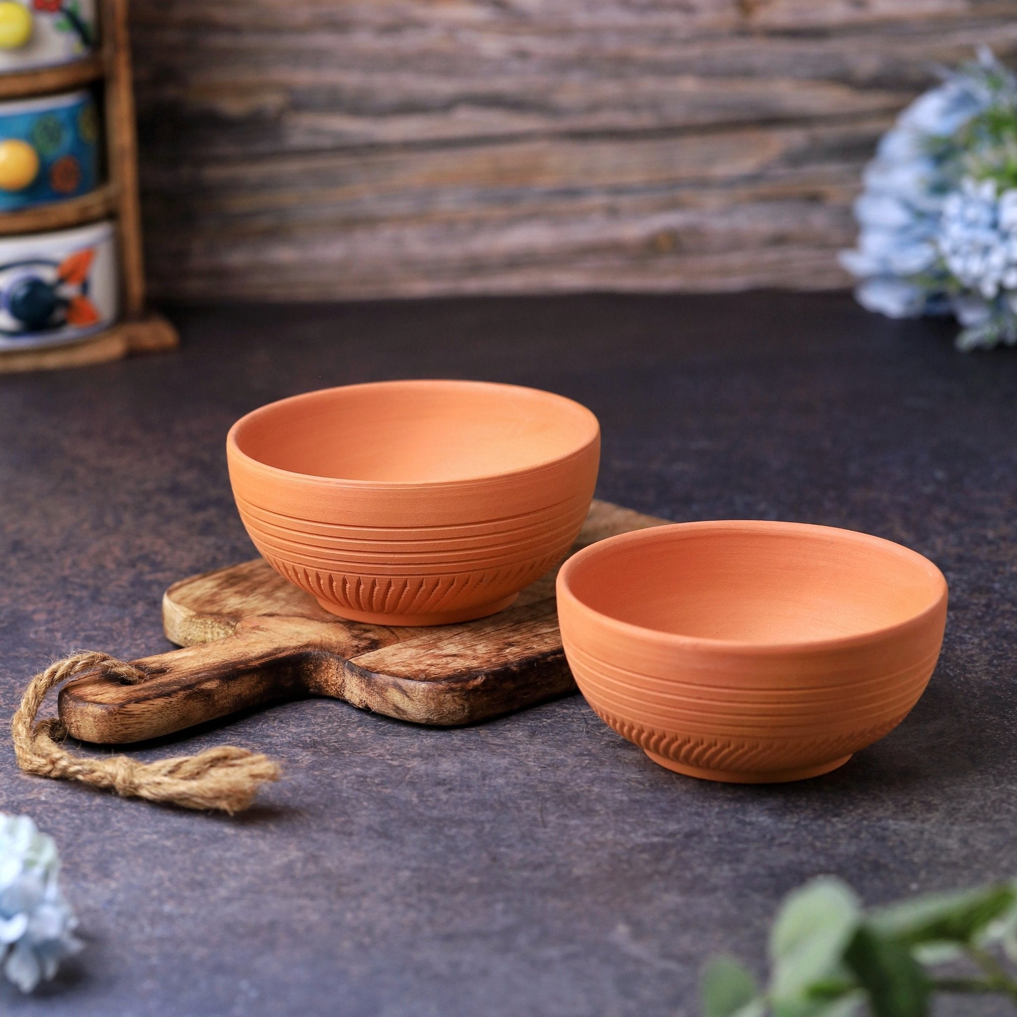 Terracotta Dry Fruits Special Bowl | Handcrafted Clay Bowl – Plates & Bowls on Brown Living™. SKU: SB-1. Img 1.