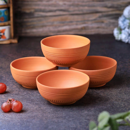 Terracotta Dry Fruits Special Bowl | Handcrafted Clay Bowl – Plates & Bowls on Brown Living™. SKU: SB-2. Img 4.