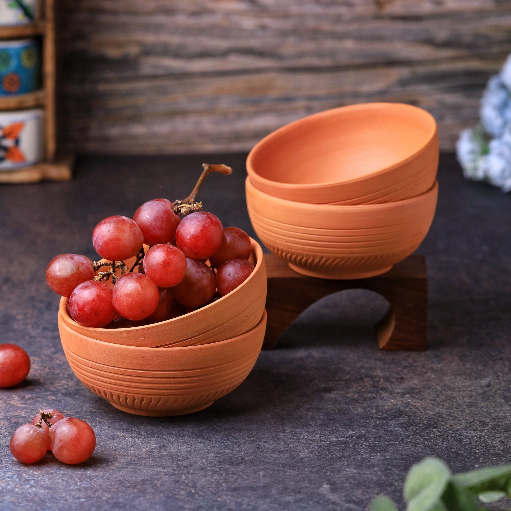 Terracotta Dry Fruits Special Bowl | Handcrafted Clay Bowl – Plates & Bowls on Brown Living™. SKU: SB-2. Img 7.