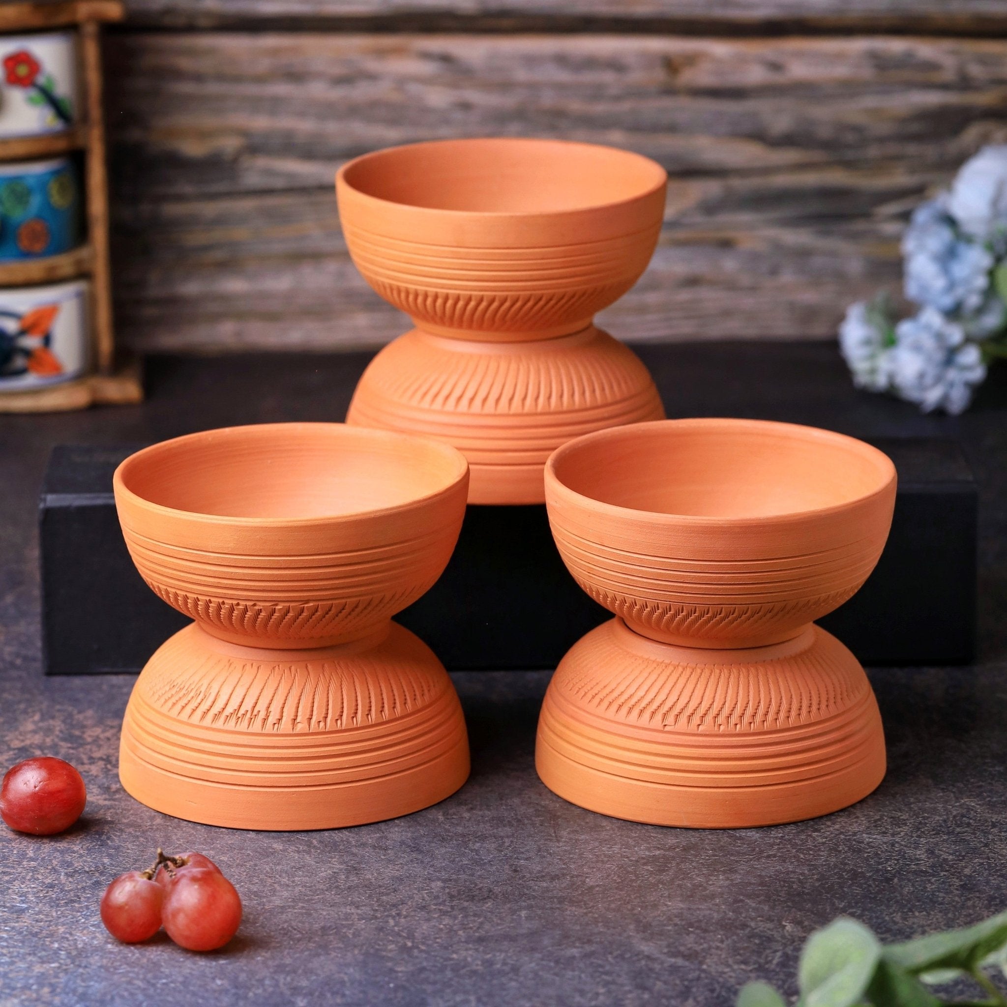 Terracotta Dry Fruits Special Bowl | Handcrafted Clay Bowl – Plates & Bowls on Brown Living™. SKU: SB-3. Img 8.