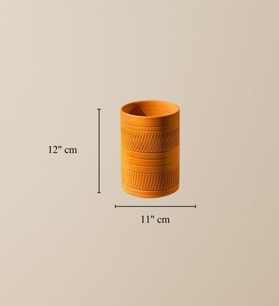 Terracotta Kohinoor Jumbo Glass | Handmade Clay Water Glass – Mugs on Brown Living™. SKU: DG-12. Img 20.