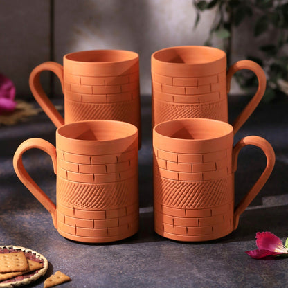 Terracotta Kohinoor Jumbo Mug – Handcrafted Natural Clay Large Mug – Mugs on Brown Living™. SKU: JM-8. Img 6.