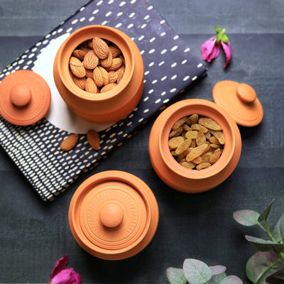 Terracotta Maharaja Sugar Pot | Handcrafted Clay Jar – Containers on Brown Living™. SKU: SP-6. Img 20.