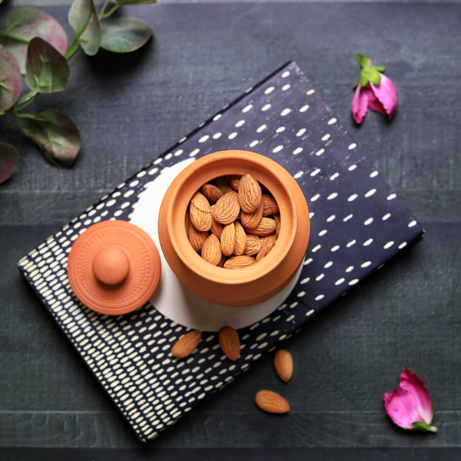 Terracotta Maharaja Sugar Pot | Handcrafted Clay Jar – Containers on Brown Living™. SKU: SP-6. Img 18.