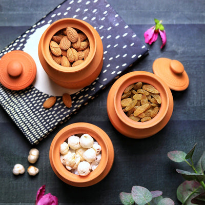 Terracotta Maharaja Sugar Pot | Handcrafted Clay Jar – Containers on Brown Living™. SKU: SP-6. Img 21.