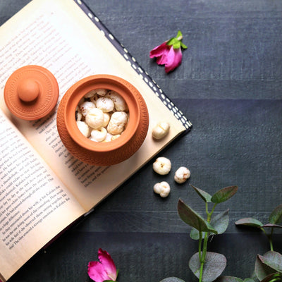 Terracotta Maharaja Sugar Pot | Handcrafted Clay Jar – Containers on Brown Living™. SKU: SP-6. Img 17.