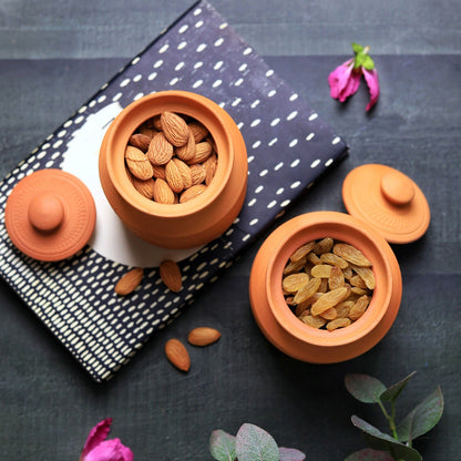 Terracotta Maharaja Sugar Pot | Handcrafted Clay Jar – Containers on Brown Living™. SKU: SP-6. Img 19.