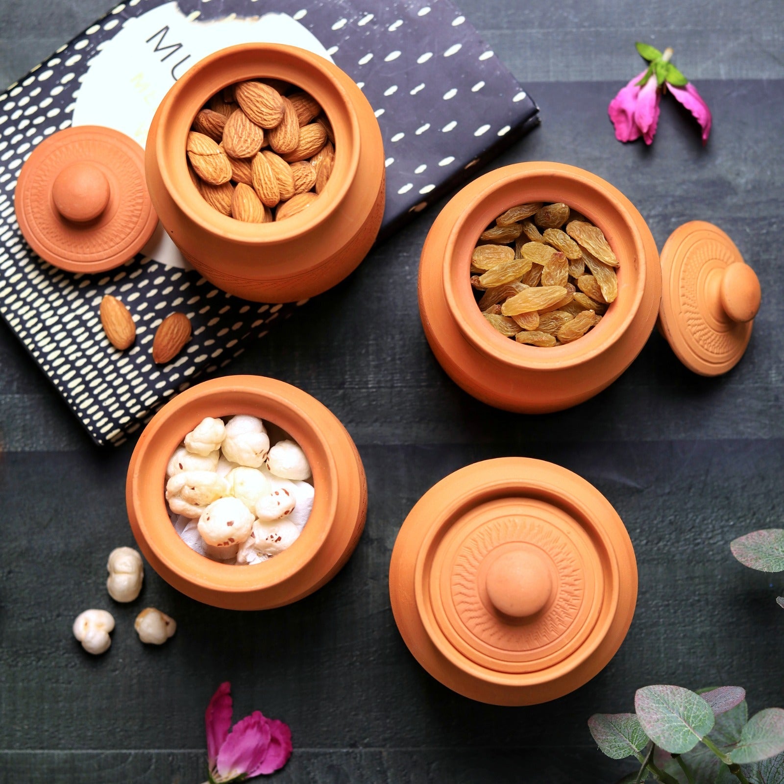 Terracotta Maharaja Sugar Pot | Handcrafted Clay Jar – Containers on Brown Living™. SKU: SP-6. Img 22.