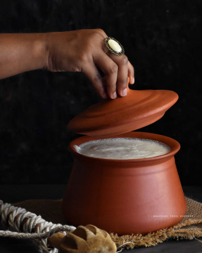 Terracotta Moroccan Handi Small | Handcrafted Serving Pot – Containers on Brown Living™. SKU: DH-13A. Img 8.