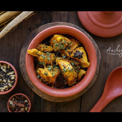 Terracotta Moroccan Handi Small | Handcrafted Serving Pot – Containers on Brown Living™. SKU: DH-15A. Img 4.