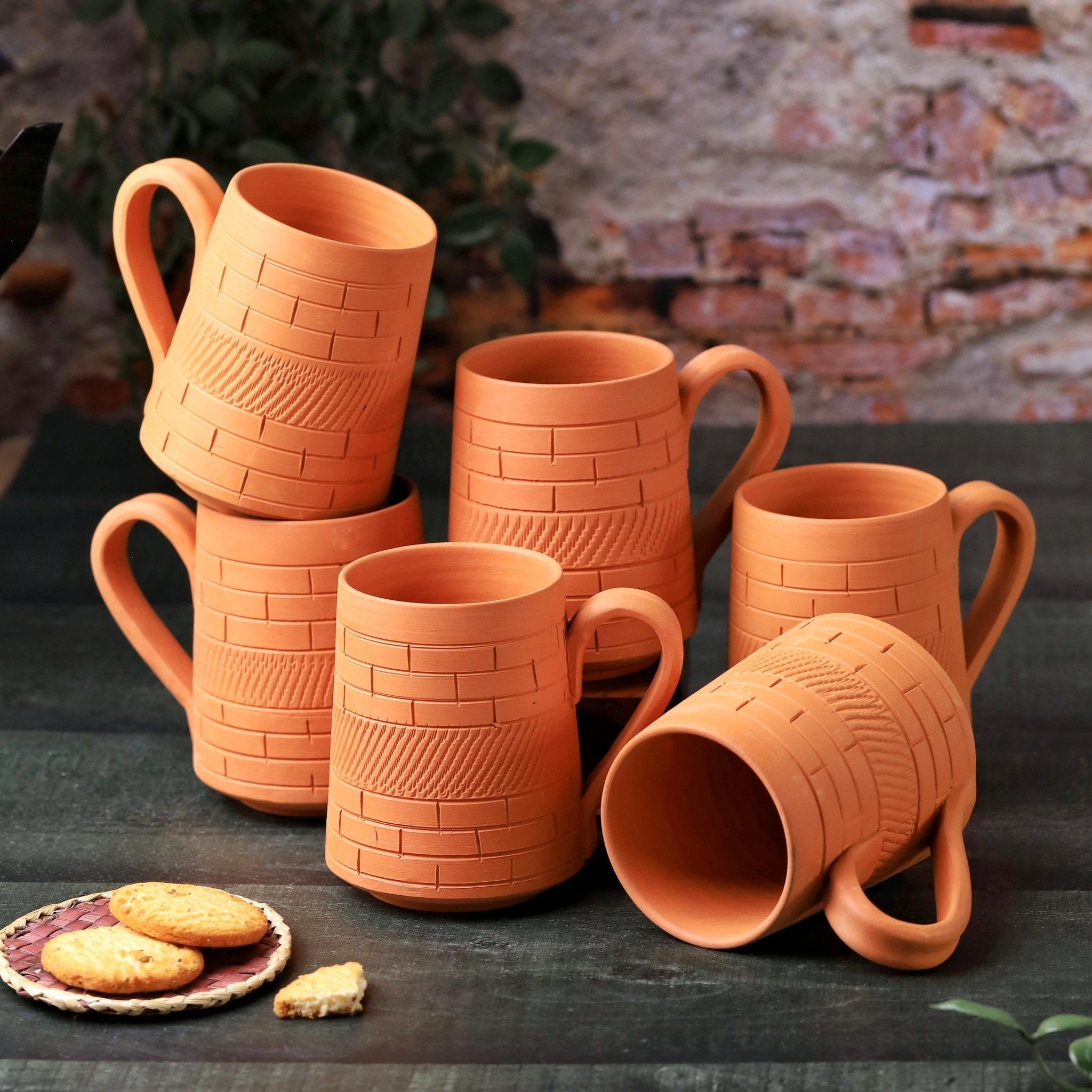 Terracotta Nawabi Jumbo Mug – Handcrafted Natural Clay Large Mug – Mugs on Brown Living™. SKU: JM-2. Img 11.