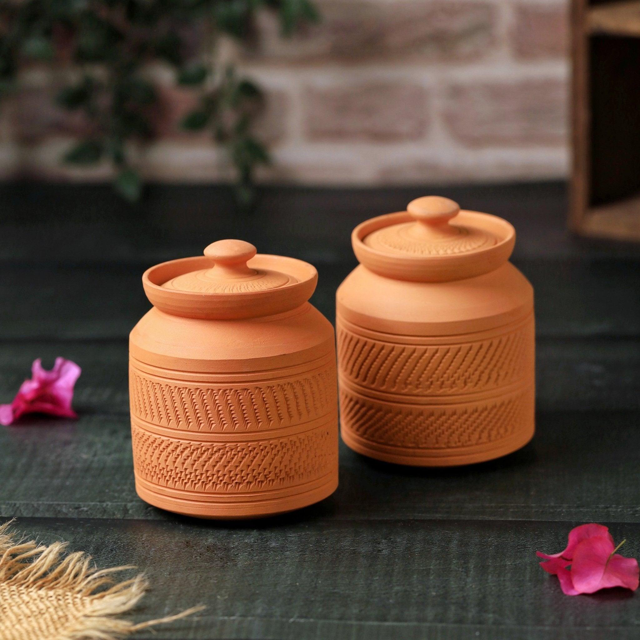 Terracotta Nawabi Pot | Handcrafted Clay Multipurpose Jar – Containers on Brown Living™. SKU: SP-2. Img 10.