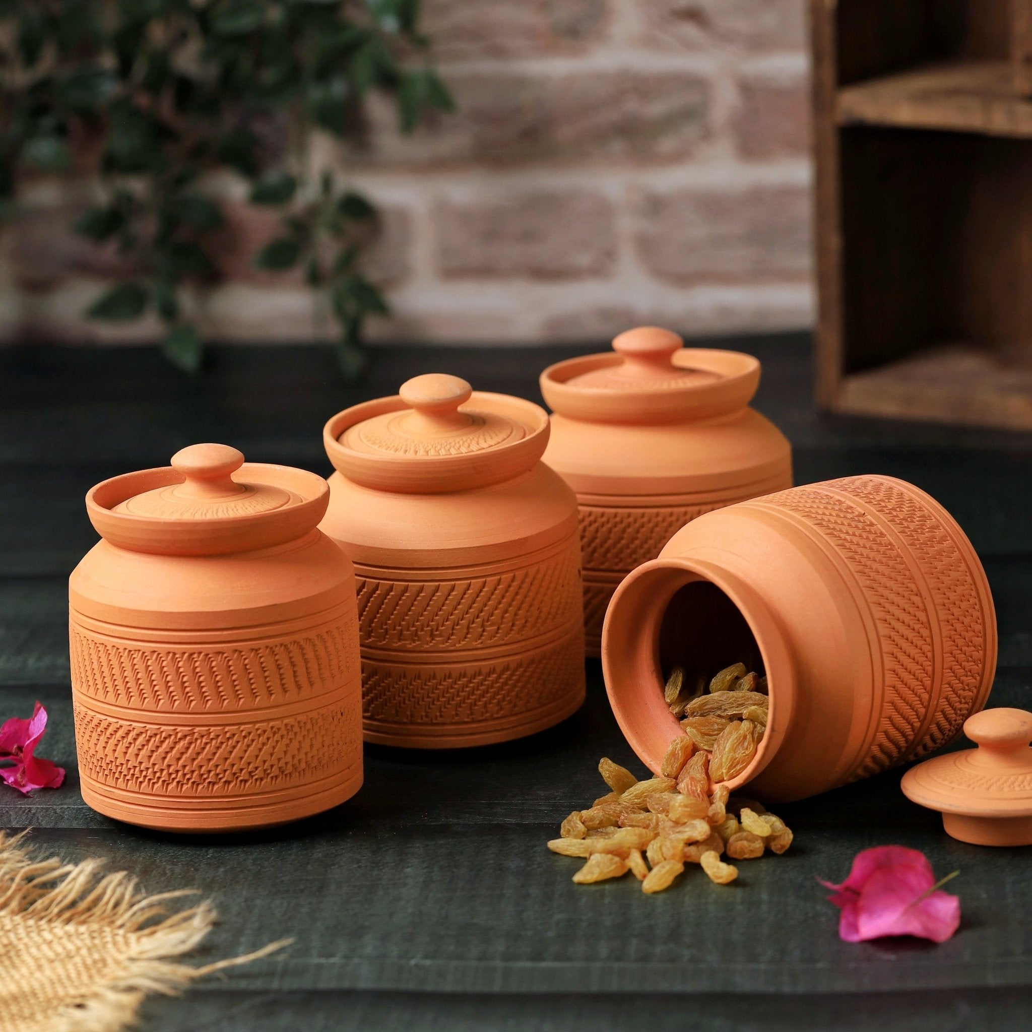 Terracotta Nawabi Pot | Handcrafted Clay Multipurpose Jar – Containers on Brown Living™. SKU: SP-2. Img 11.
