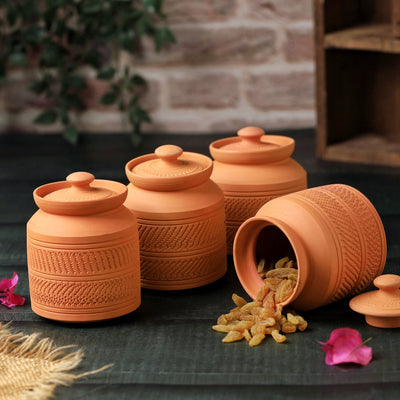 Terracotta Nawabi Pot | Handcrafted Clay Multipurpose Jar – Containers on Brown Living™. SKU: SP-2. Img 11.