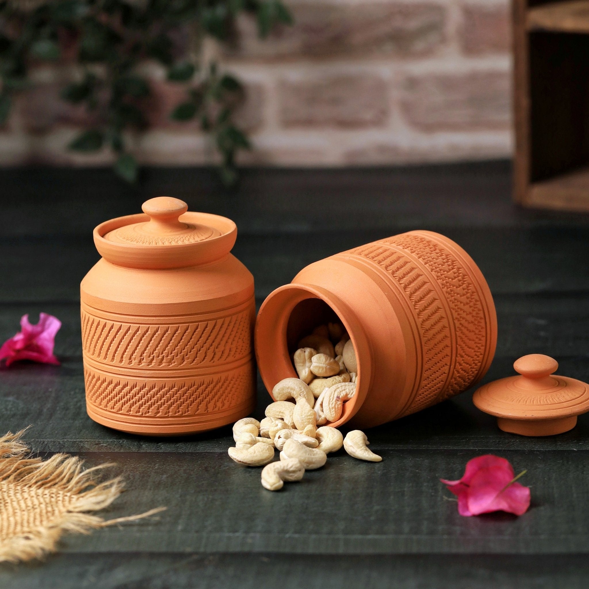 Terracotta Nawabi Pot | Handcrafted Clay Multipurpose Jar – Containers on Brown Living™. SKU: SP-5. Img 4.