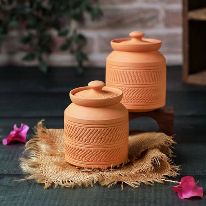 Terracotta Nawabi Pot | Handcrafted Clay Multipurpose Jar – Containers on Brown Living™. SKU: SP-5. Img 5.