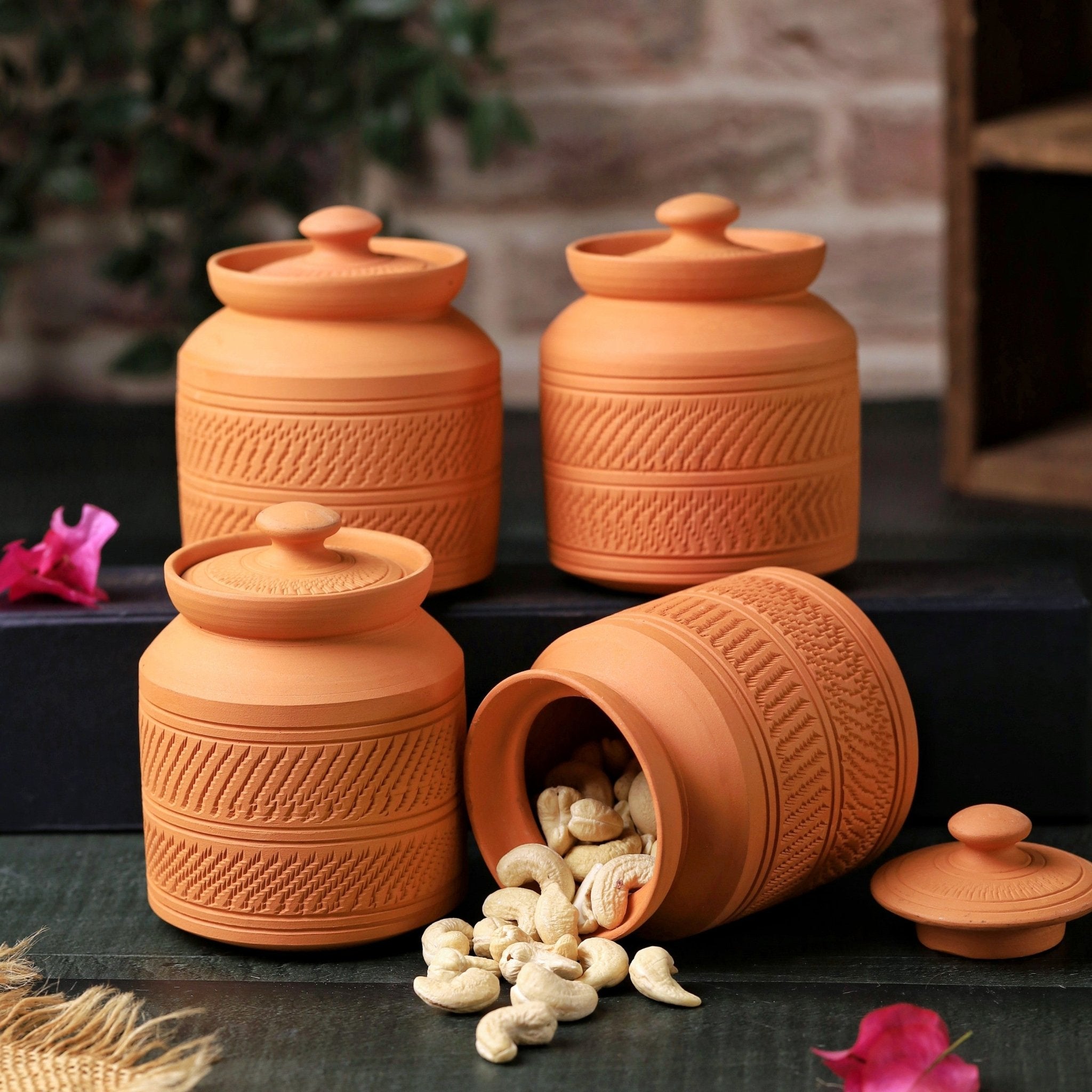 Terracotta Nawabi Pot | Handcrafted Clay Multipurpose Jar – Containers on Brown Living™. SKU: SP-5. Img 3.