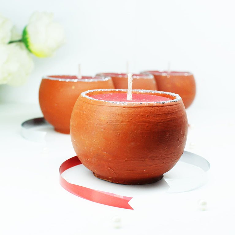 Terracotta Pot Dome Perfumed Candles / Reusable Candle Clay Pots | Set of 4 | Verified Sustainable Candles & Fragrances on Brown Living™