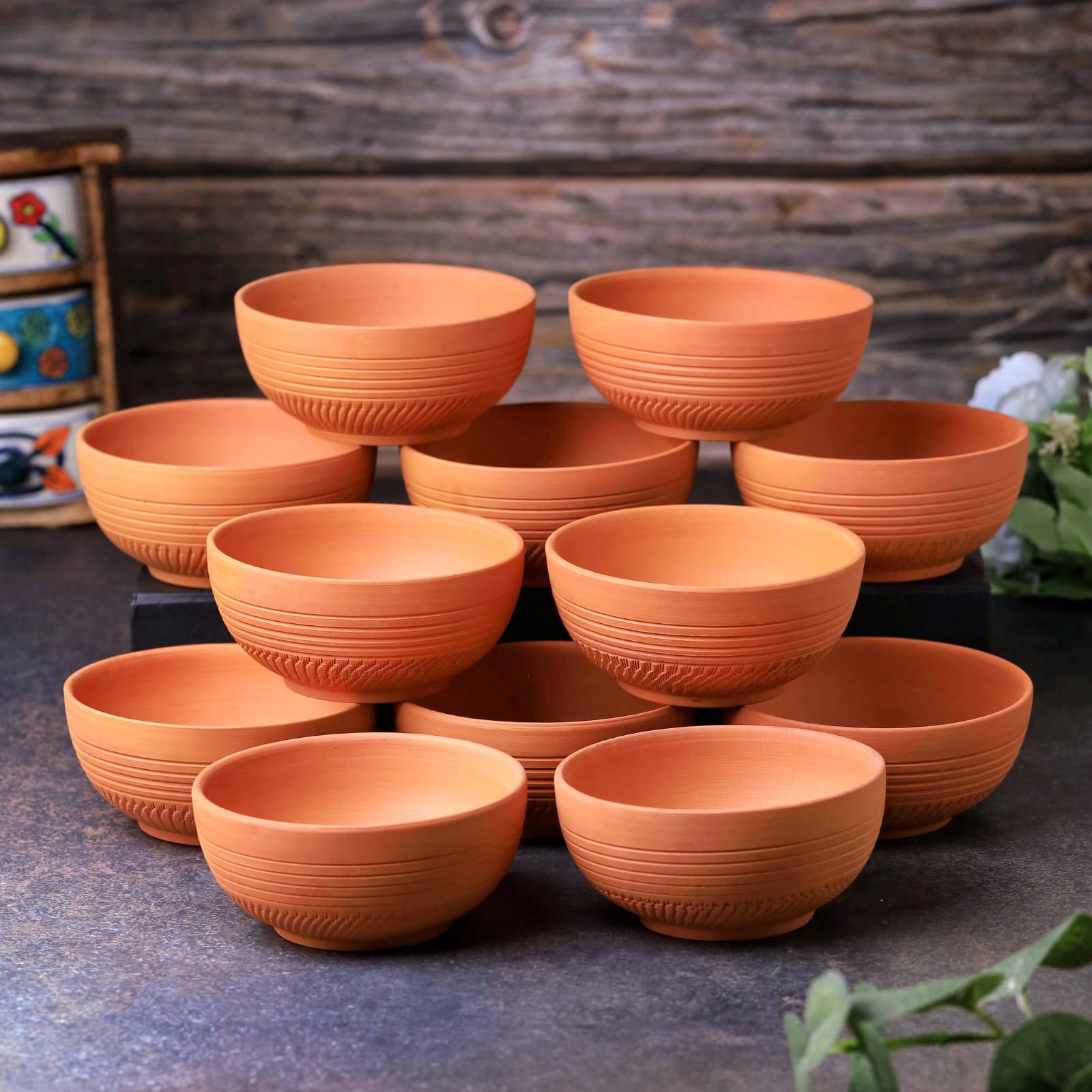 Terracotta Special Chutney (Dip) Bowl | Handmade Clay Serving Bowl – Plates & Bowls on Brown Living™. SKU: SB-10. Img 11.