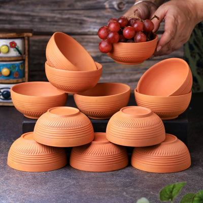 Terracotta Special Chutney (Dip) Bowl | Handmade Clay Serving Bowl – Plates & Bowls on Brown Living™. SKU: SB-10. Img 10.
