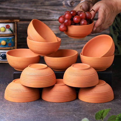 Terracotta Special Chutney (Dip) Bowl | Handmade Clay Serving Bowl – Plates & Bowls on Brown Living™. SKU: SB-10. Img 10.