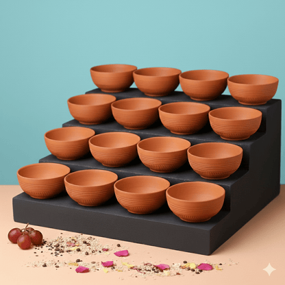 Terracotta Special Chutney (Dip) Bowl | Handmade Clay Serving Bowl – Plates & Bowls on Brown Living™. SKU: SB-8. Img 5.