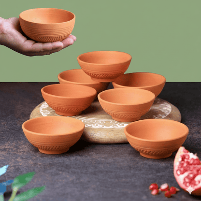 Terracotta Special Chutney (Dip) Bowl | Handmade Clay Serving Bowl – Plates & Bowls on Brown Living™. SKU: SB-8. Img 4.