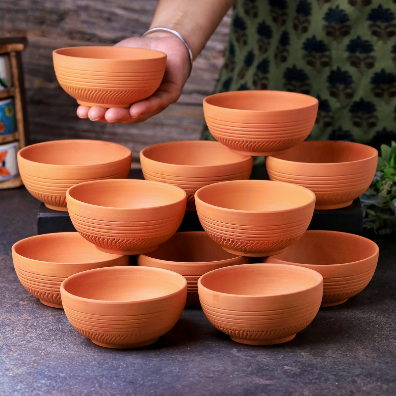 Terracotta Special Chutney (Dip) Bowl | Handmade Clay Serving Bowl – Plates & Bowls on Brown Living™. SKU: SB-9. Img 12.