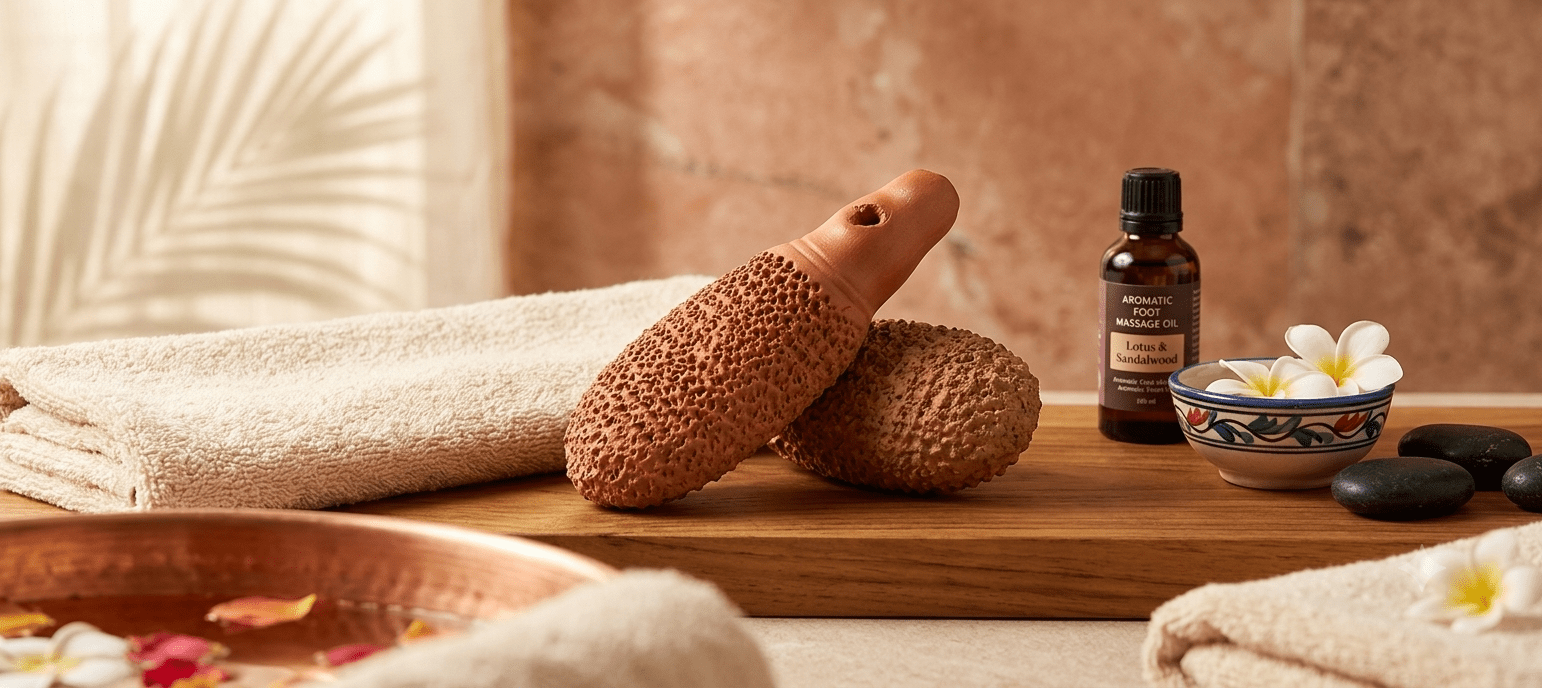 TerraScrub – Natural Terracotta Foot Cleaner – Foot Care on Brown Living™. SKU: OEP947. Img 5.