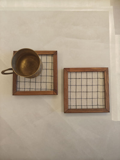 Textile Coasters Set of 2 | Alaya Handmade Home Coasters – Home Decor on Brown Living™. SKU: VCO430010. Img 28.