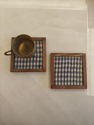 Textile Coasters Set of 2 | Alaya Handmade Home Coasters – Home Decor on Brown Living™. SKU: VCO430011. Img 31.