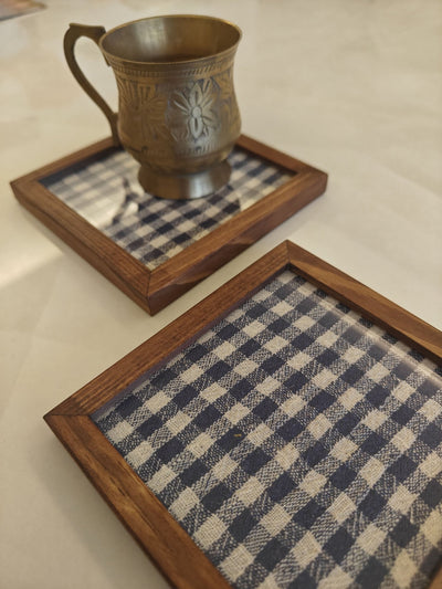 Textile Coasters Set of 2 | Alaya Handmade Home Coasters – Home Decor on Brown Living™. SKU: VCO430011. Img 32.