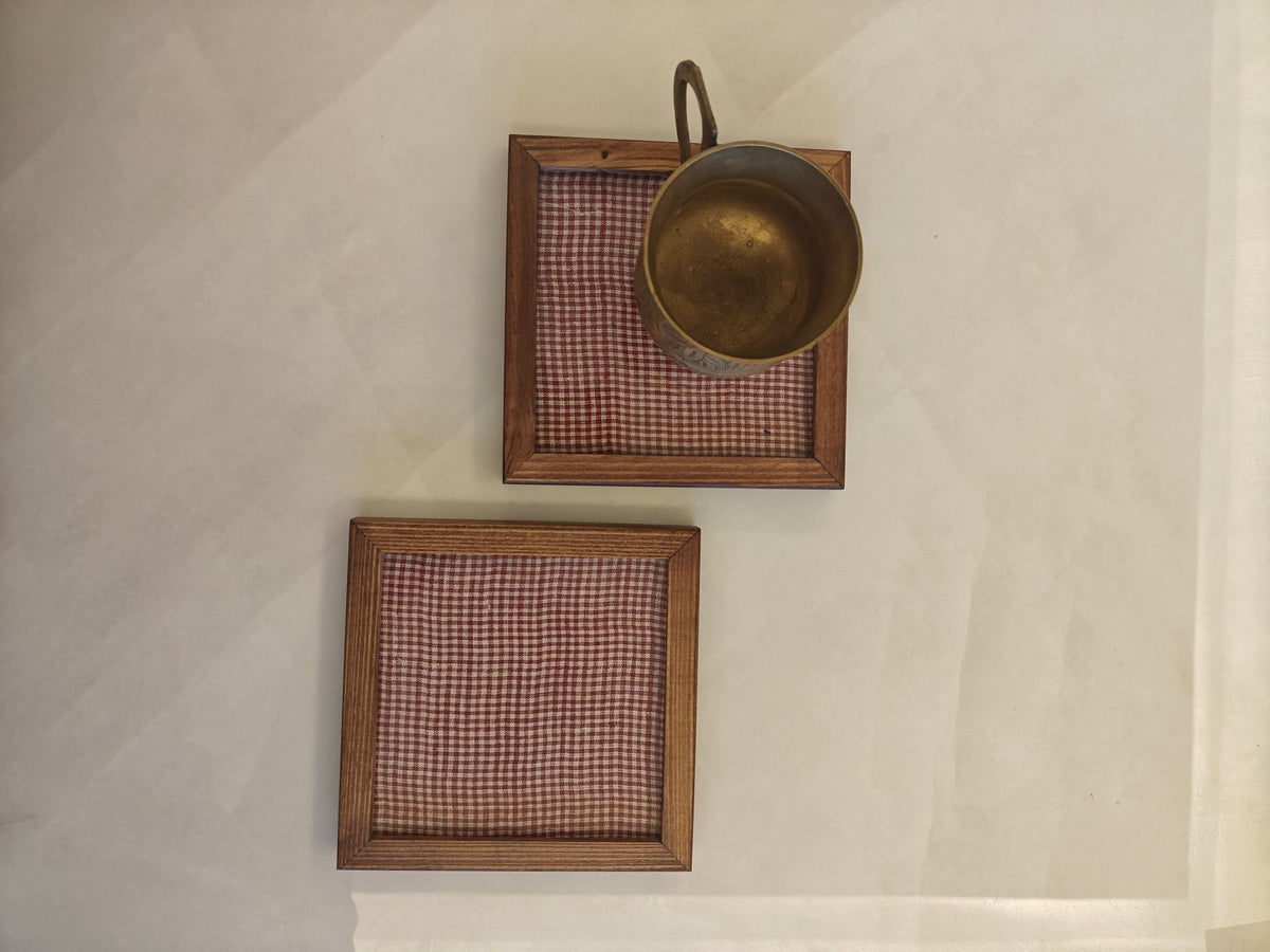 Textile Coasters Set of 2 | Alaya Handmade Home Coasters – Home Decor on Brown Living™. SKU: VCO43008. Img 22.