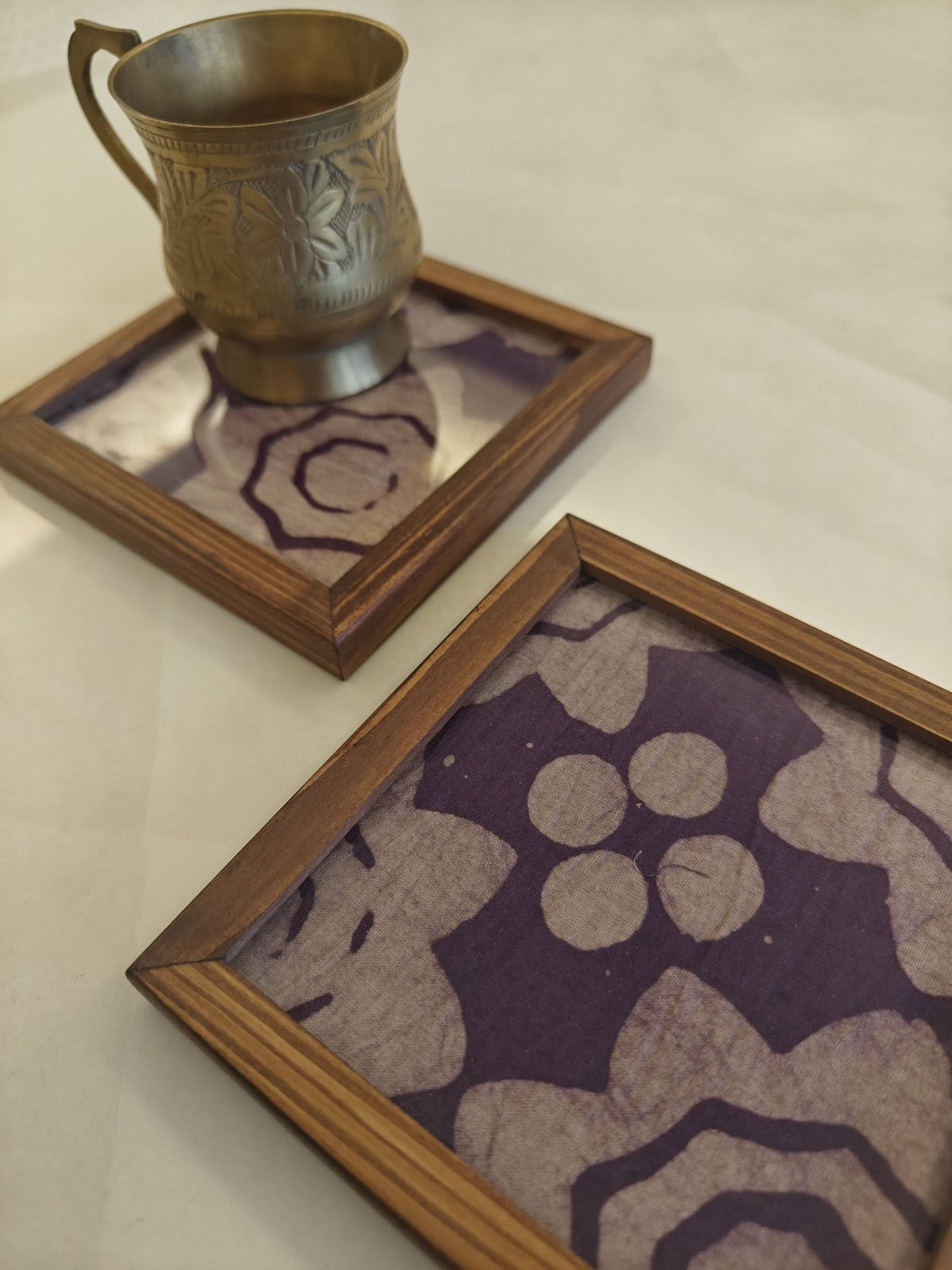 Textile Coasters Set of 2 | Alaya Handmade Home Coasters – Home Decor on Brown Living™. SKU: VCO43009. Img 26.