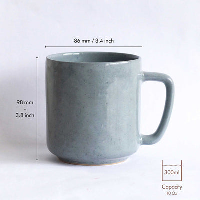 Textured Grey Ecofriendly Recycled Ceramic Coffee Mug – Cups & Saucers on Brown Living™. SKU: ET - CT - MG - TG. Img 2.
