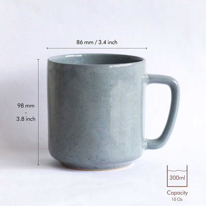 Textured Grey Ecofriendly Recycled Ceramic Coffee Mug | Verified Sustainable by Brown Living™