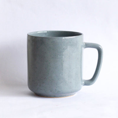 Textured Grey Ecofriendly Recycled Ceramic Coffee Mug – Cups & Saucers on Brown Living™. SKU: ET - CT - MG - TG. Img 1.