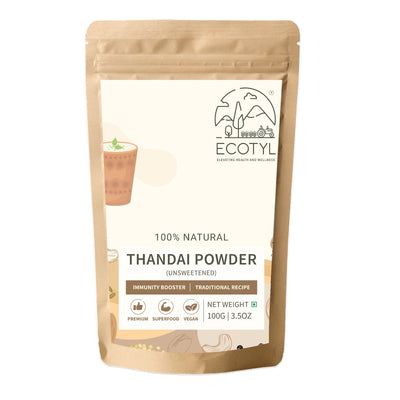 Thandai Powder | Unsweetened | Traditional Recipe | 100g – Powder Drink Mixes on Brown Living™. SKU: ECOTYL00048. Img 1.
