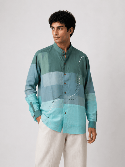 The Aakar Shirt Unisex Minimal Contemporary Shirt – Womens Shirt on Brown Living™. SKU: SH101. Img 13.